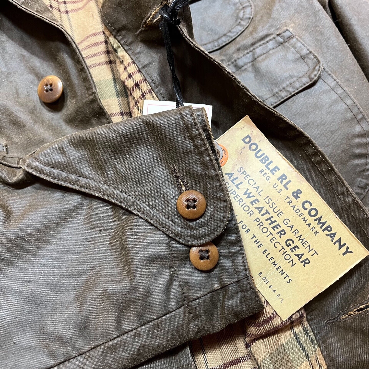 rl double ralph lauren oil wax jacket