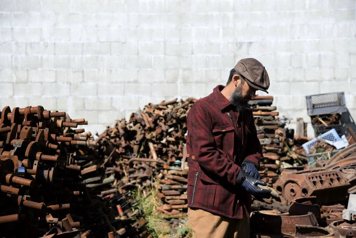 freewheelers field master jacket in burgundy