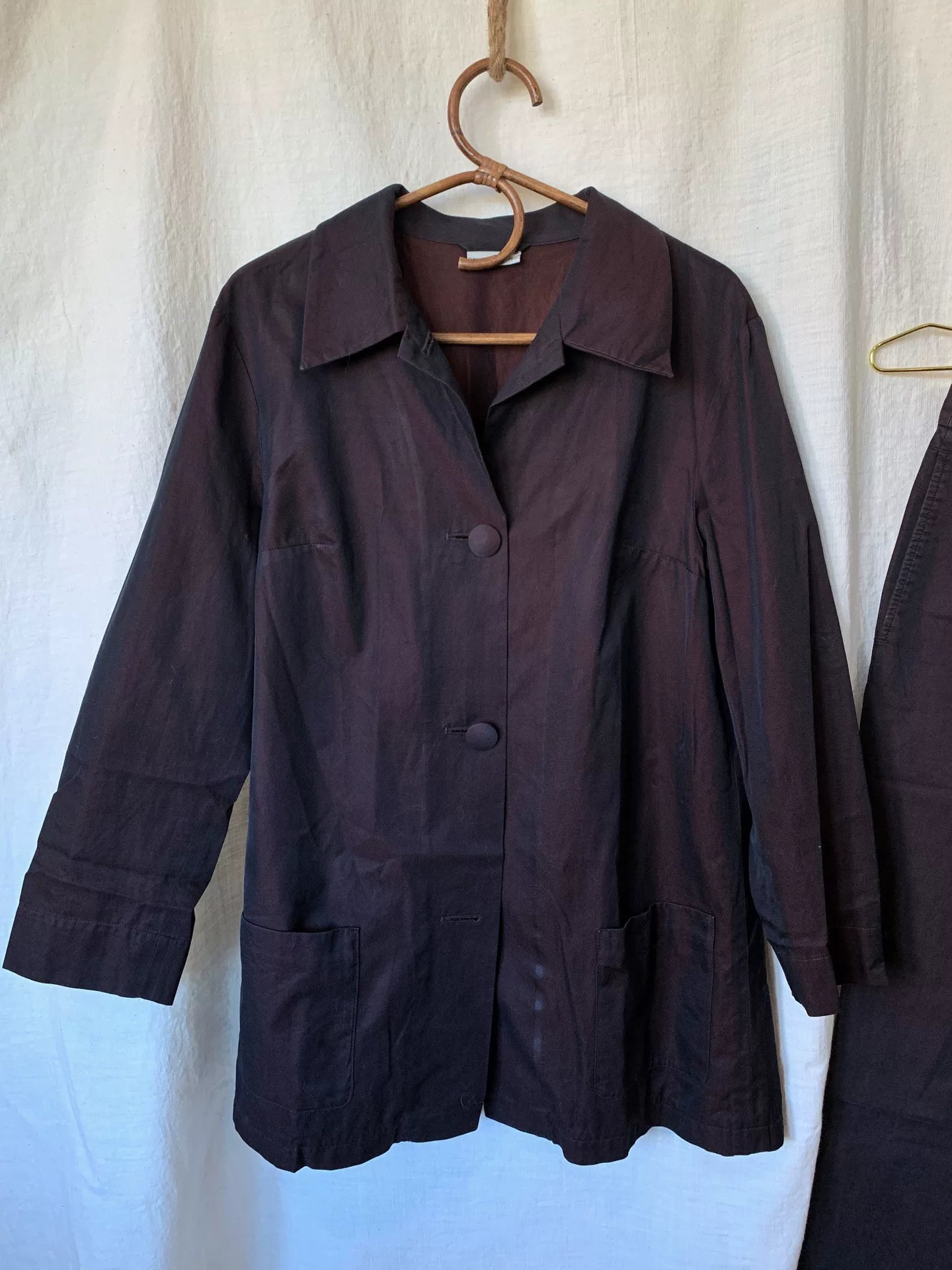 Dries Van Noten 90s Iridescent Loose Suit Set