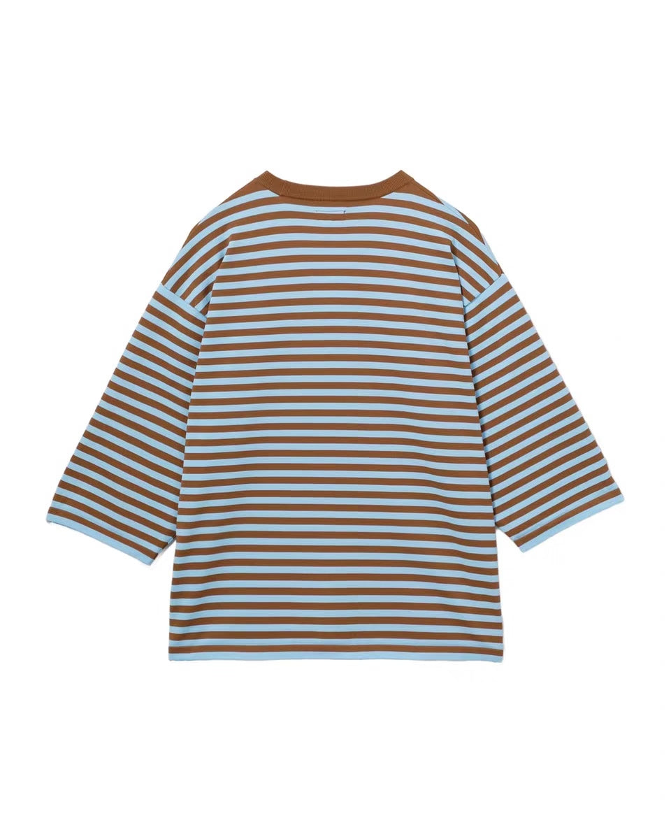 BEAMS 26SS Striped Loose Short Sleeve T-shirt