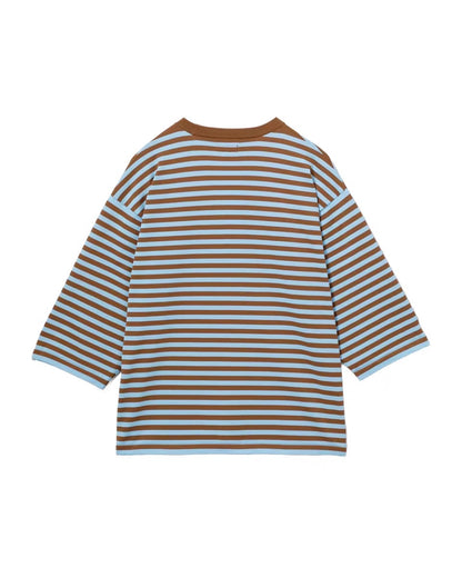 BEAMS 26SS Striped Loose Short Sleeve T-shirt