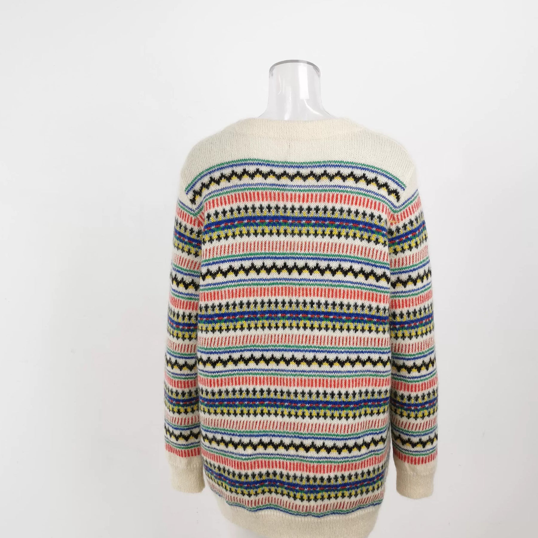 Saint Laurent Striped V-Neck Button Cardigan