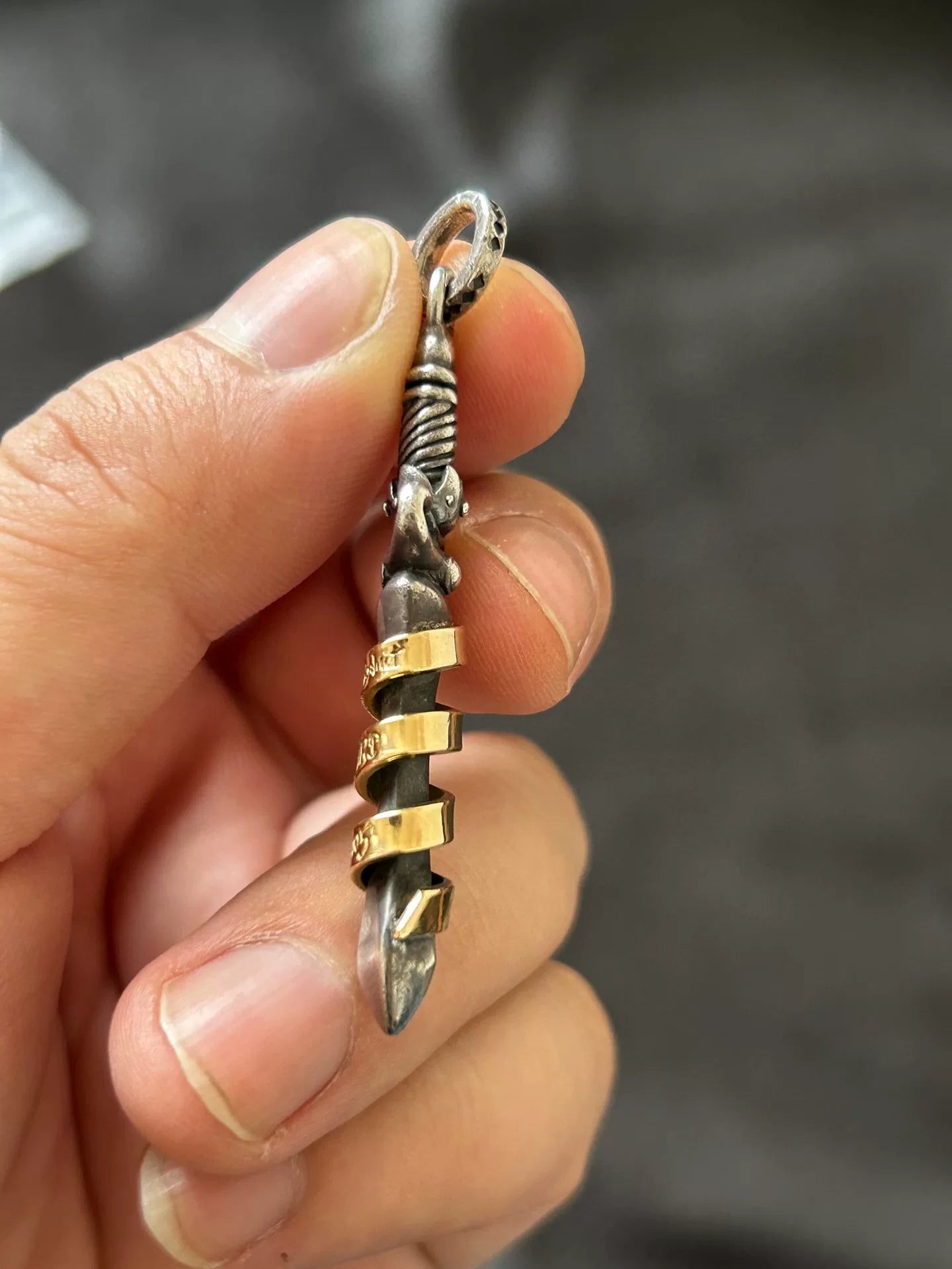 RJB x The Flat Head 18K Gold Dagger Pendant