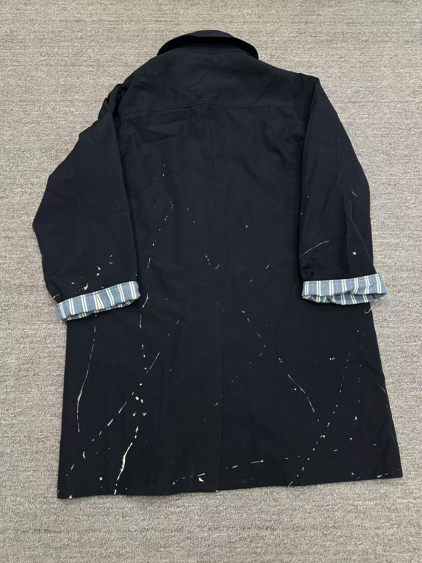 visvim 20AW Dark Blue Paint Splatter Coat