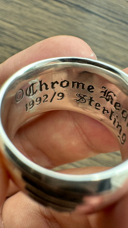 chrome hearts sword ring with white diamonds
