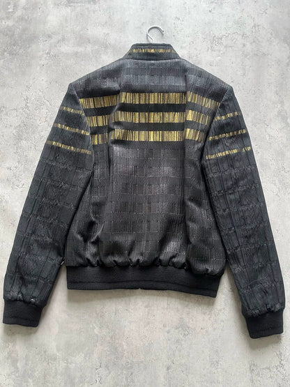 Saint Laurent Black Gold Baseball Jacket