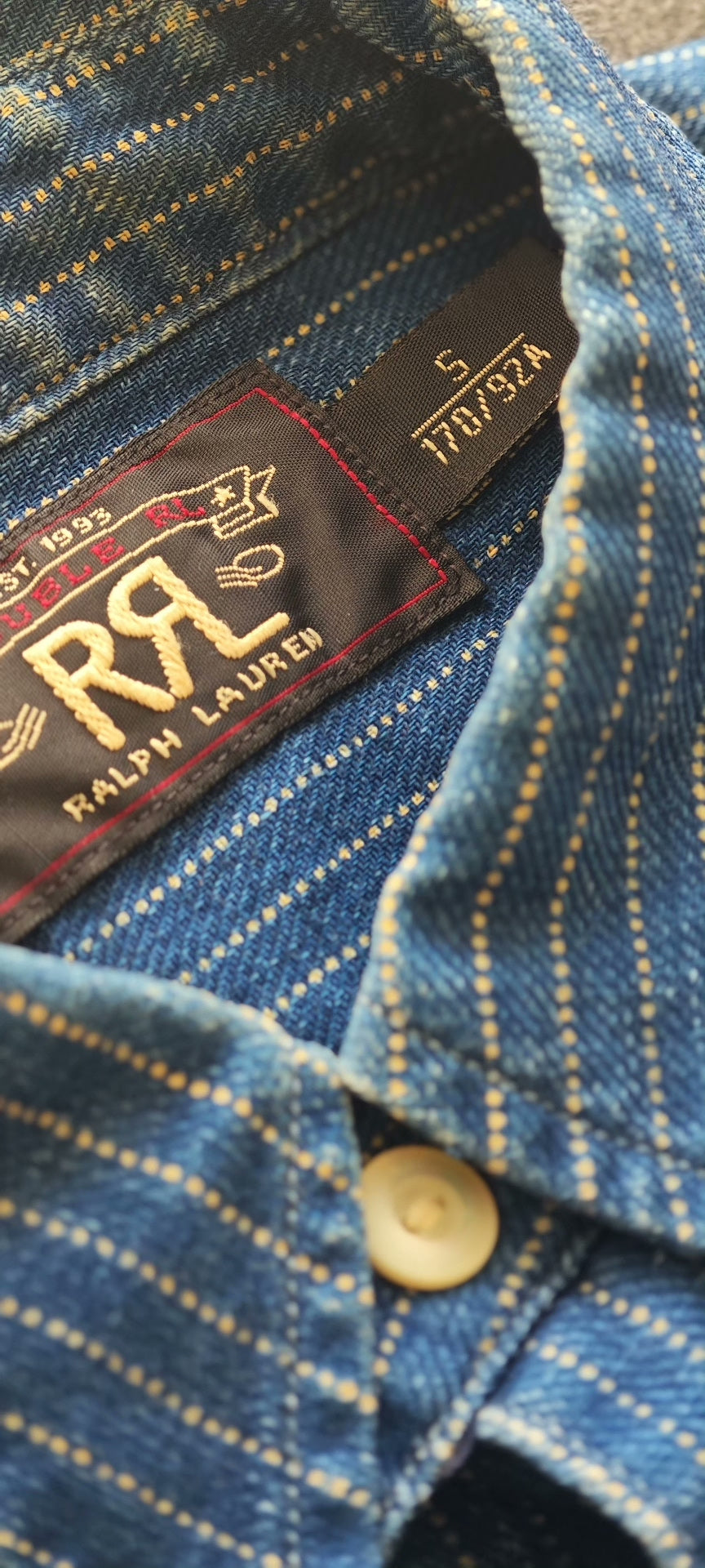 RRL Ralph Lauren 2015 Blue Striped Shirt
