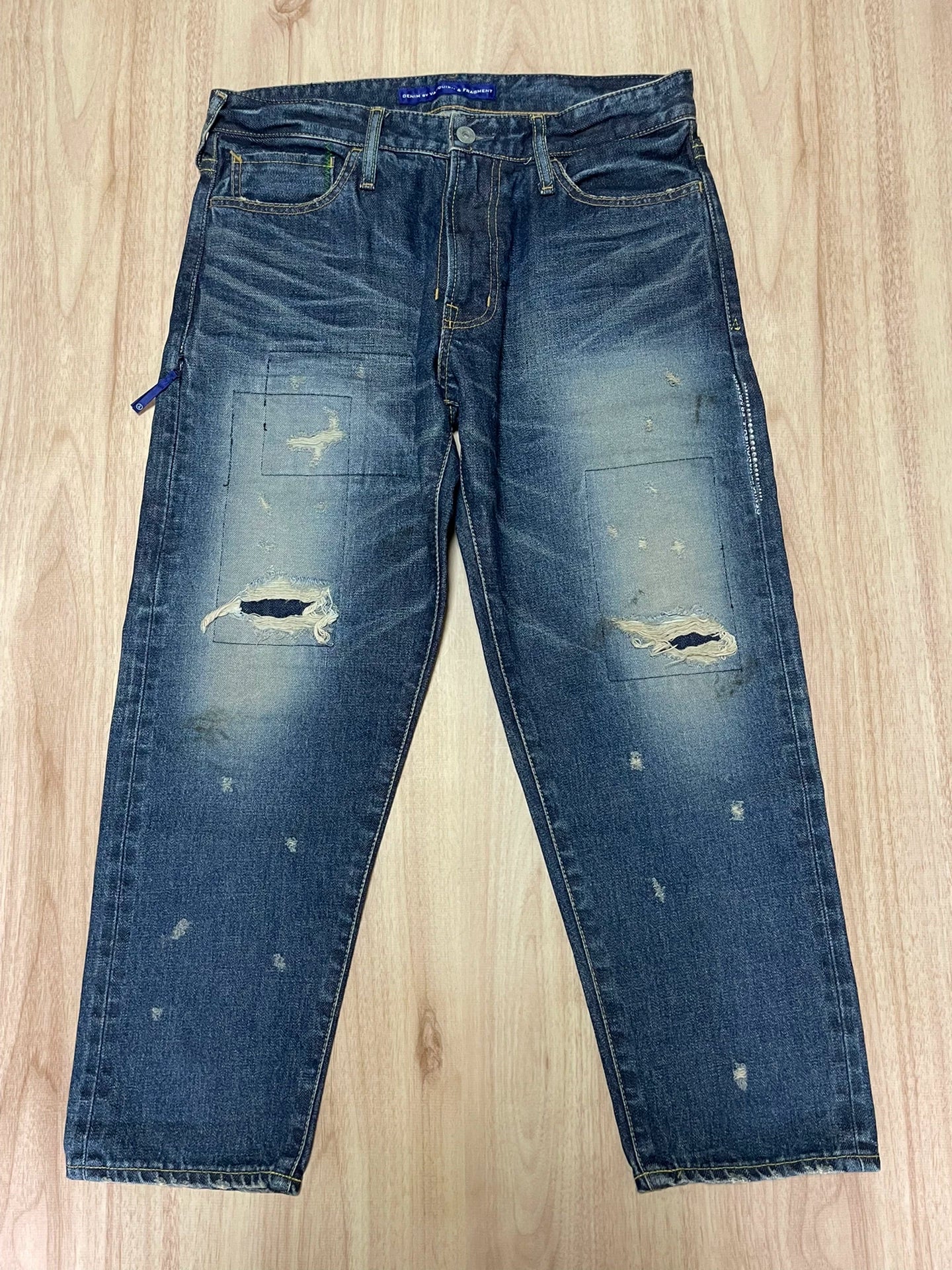 denim by vanquish fragment lightning wash pants