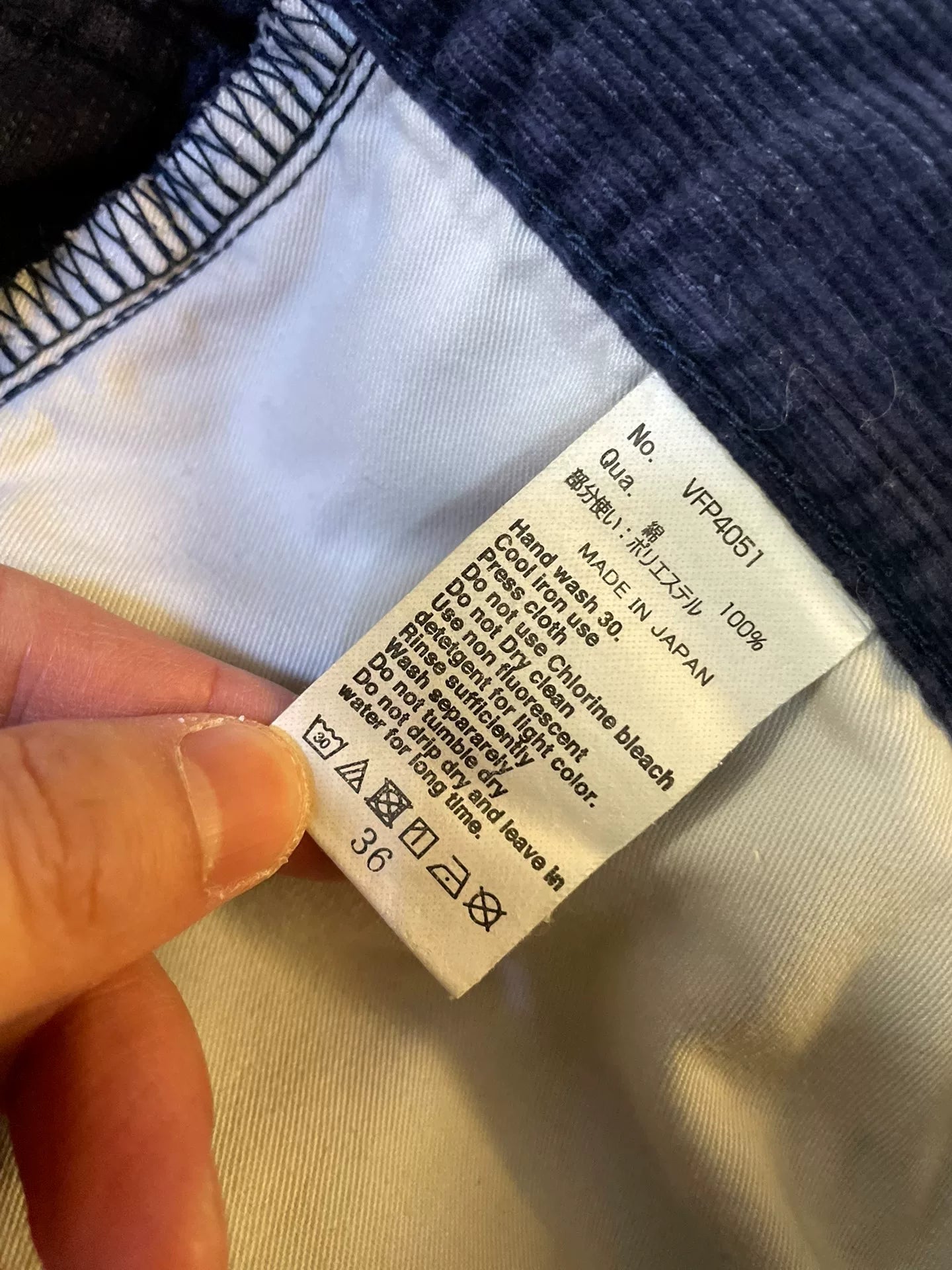 Vanquish & Fragment Corduroy Distressed Pants