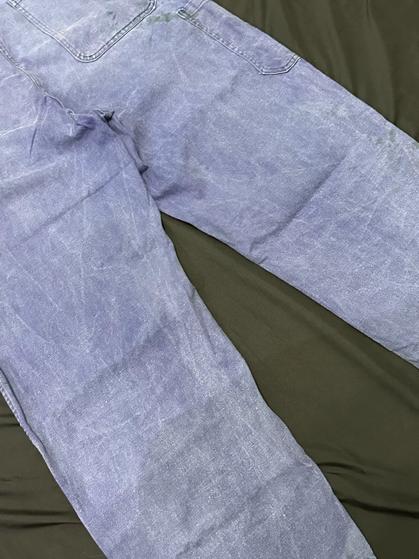 vintage 50s French Work Pants with Distressed Details