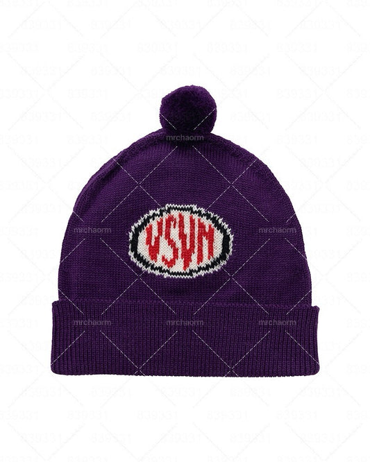 visvim knit beanie wool cap with pom pom