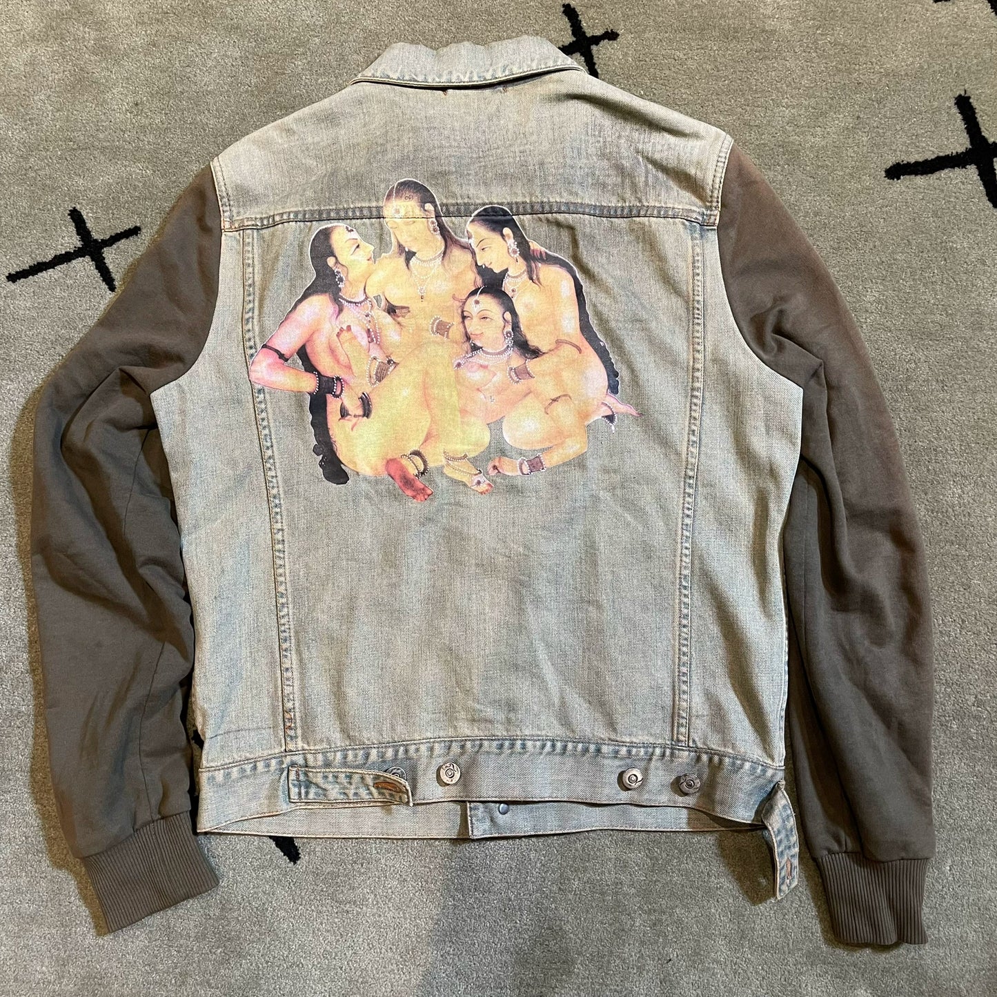 alexander mcqueen vintage artwork denim jacket