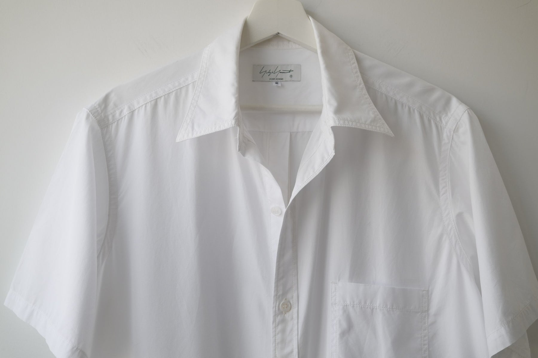 Yohji Yamamoto 22SS Back Button Short-Sleeve Shirt