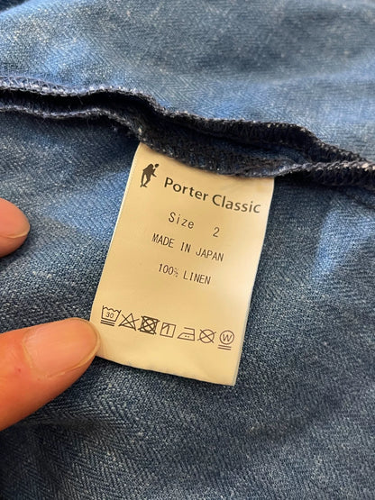 Porter Classic Indigo Linen Shirt