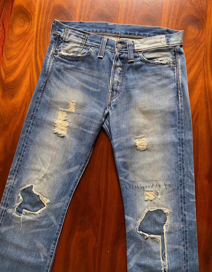 levis vintage clothing distressed jeans size w31
