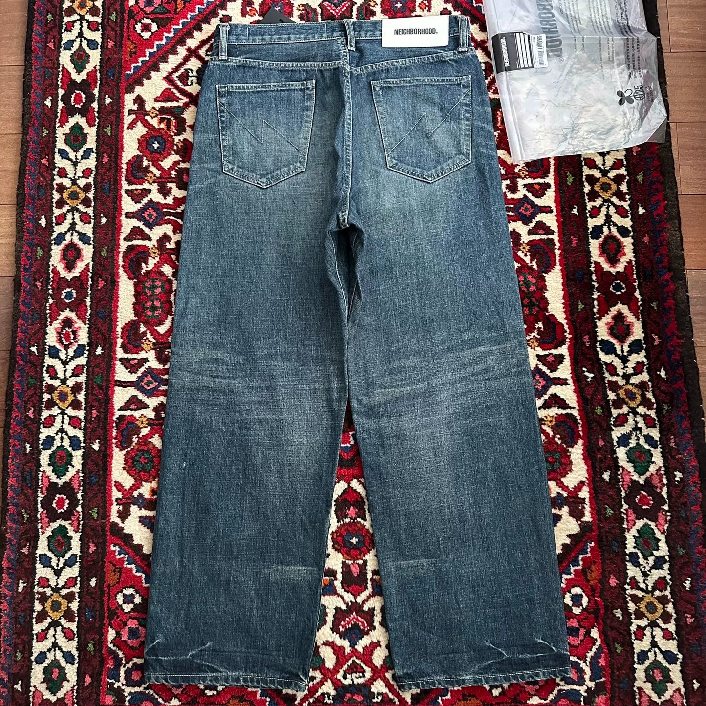 neighborhood wide leg denim pants M size