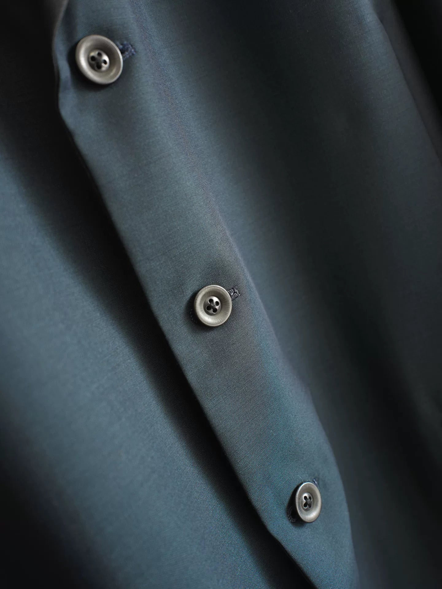 yohji yamamoto long green blue coat