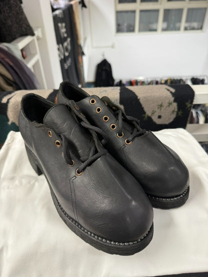guidI black derby shoes size 39