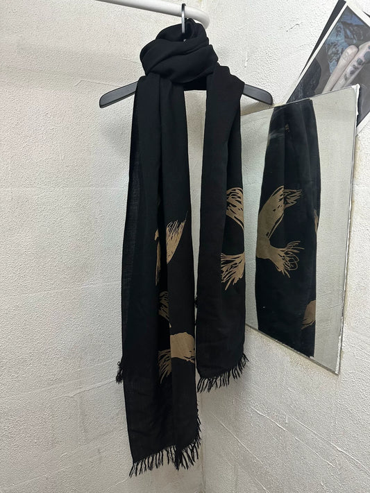 Yohji Yamamoto Pour Homme Raven Scarf