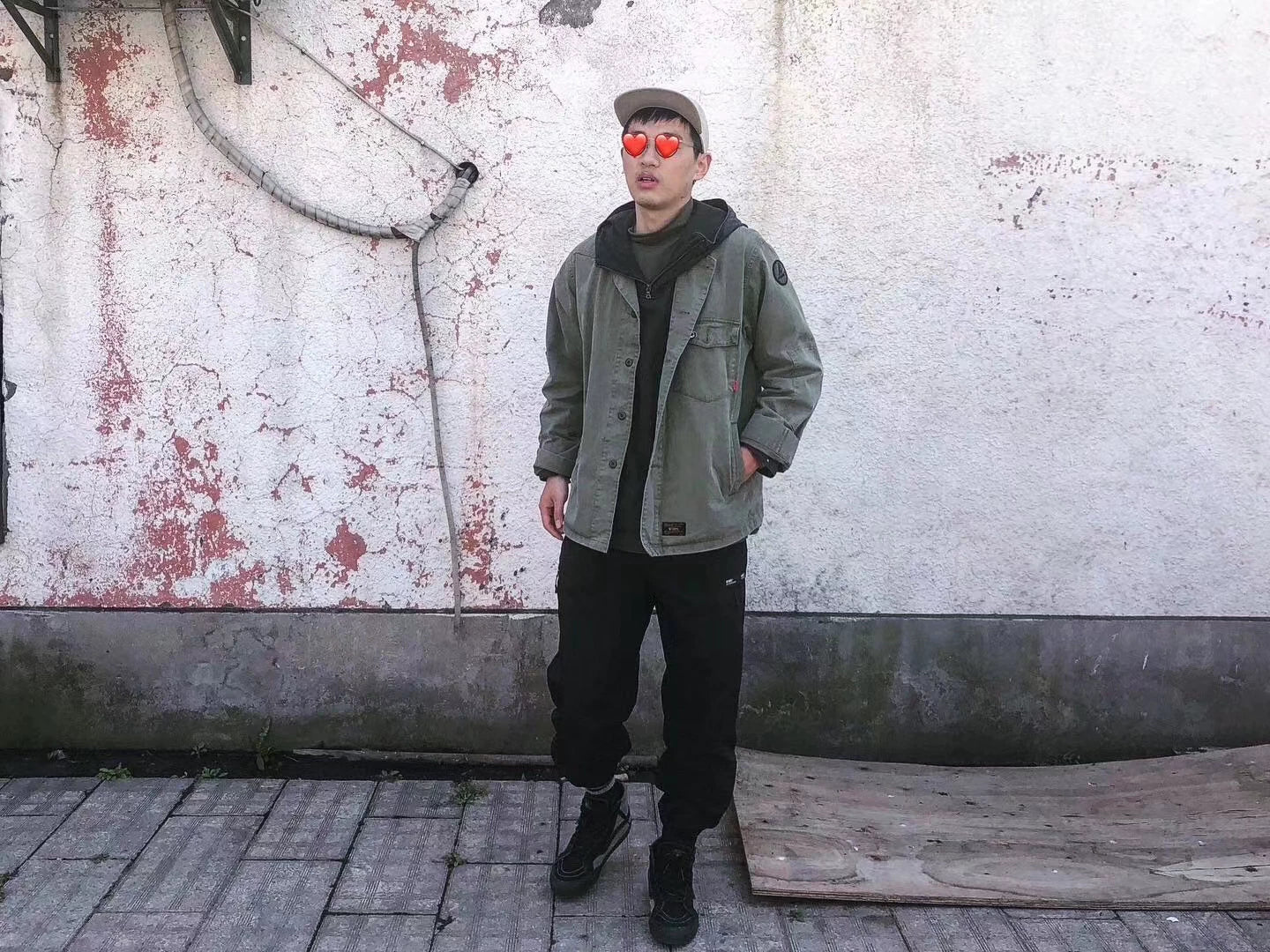 wtaps nylon track trousers in black