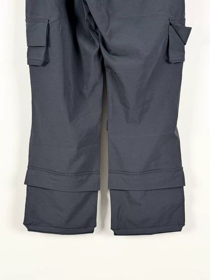 multi-pocket cargo pants in navy blue