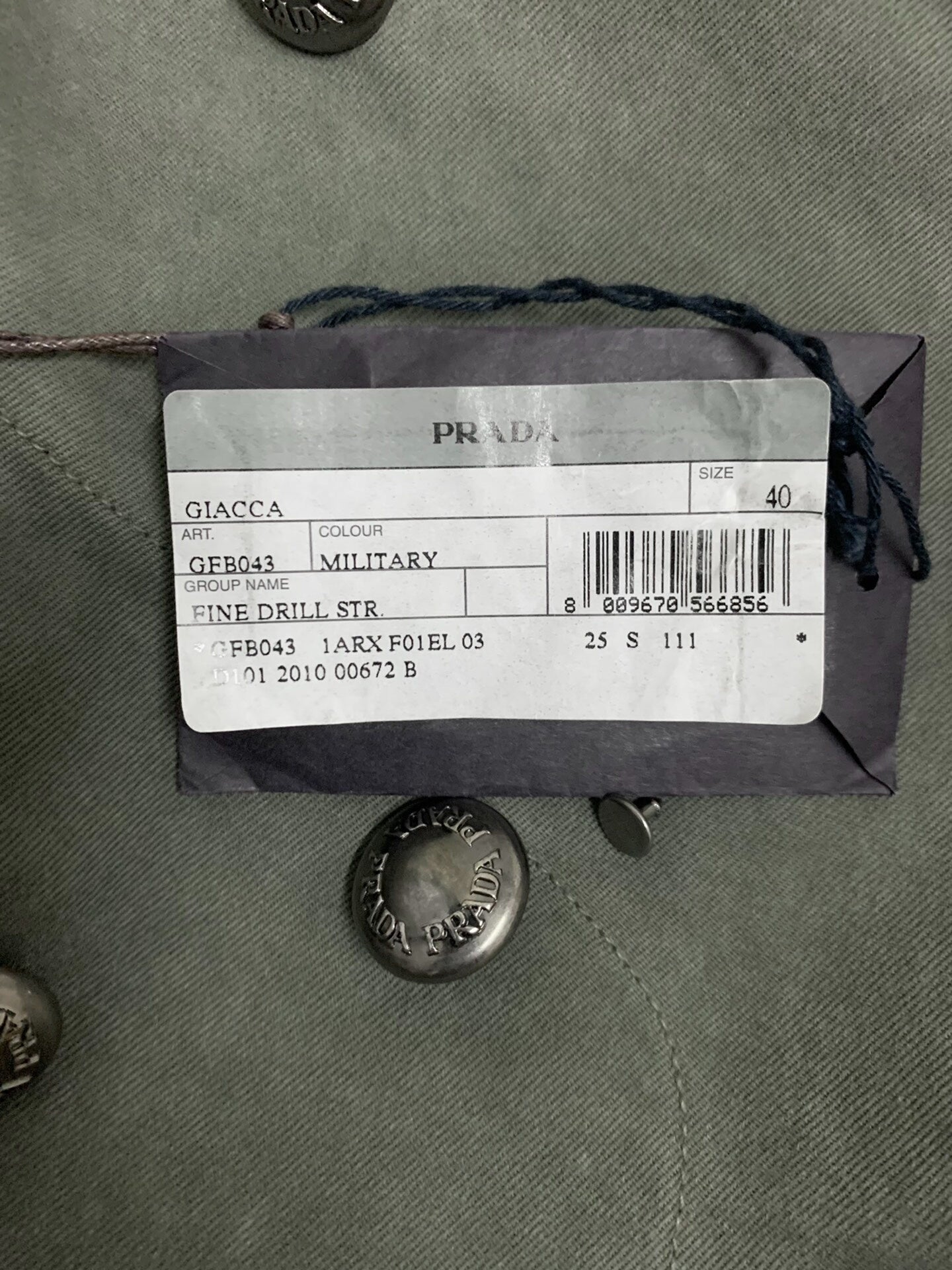 Prada SS11 Oil Stain Jacket