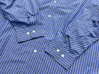 Blue Stripe Oversized Amekaji Shirt