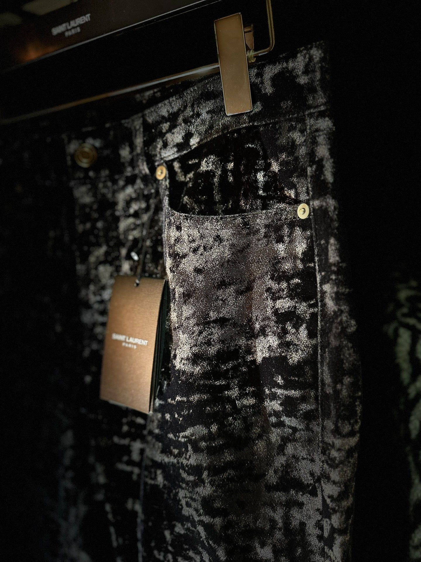 Saint Laurent 16fw Sequined Patterned Pants