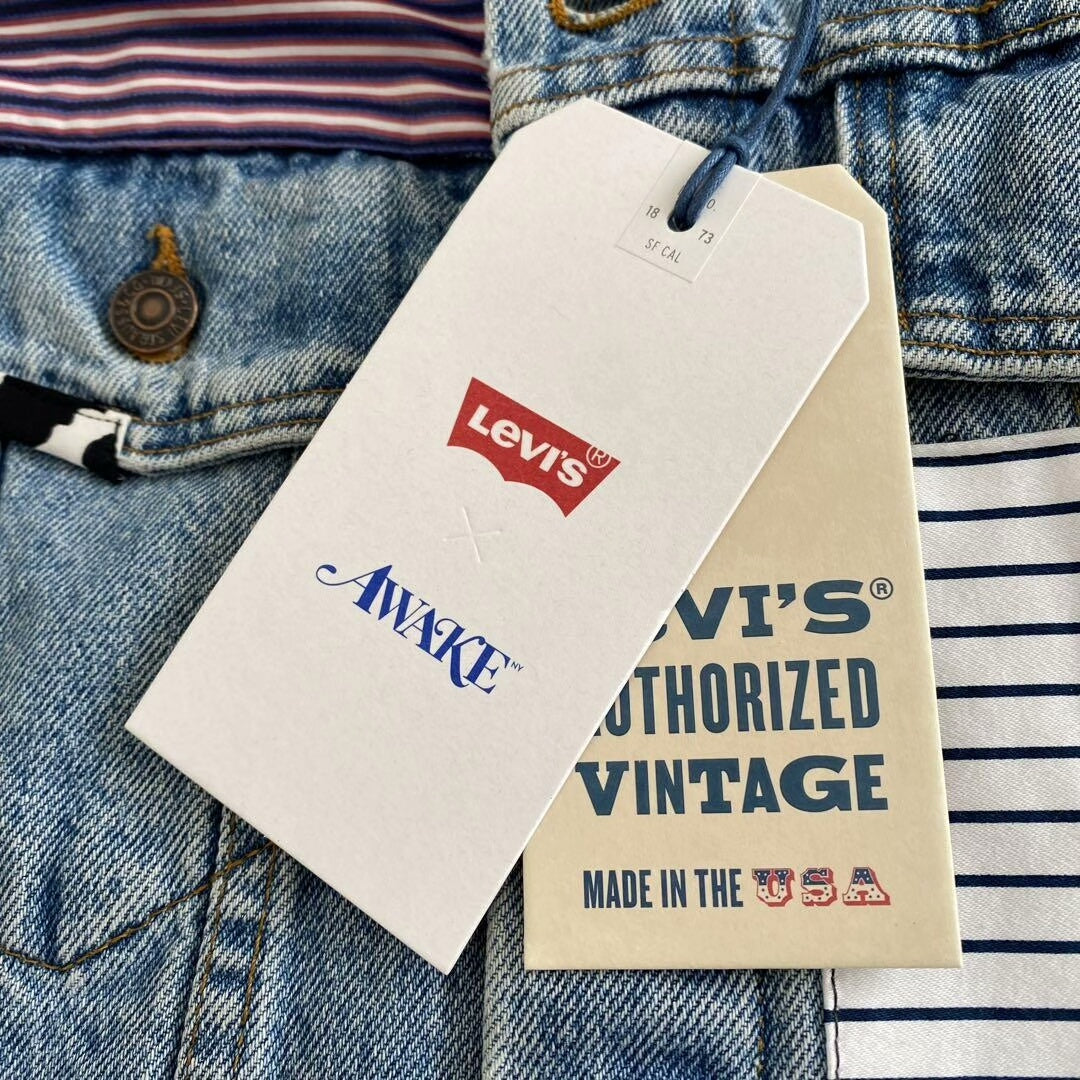 levi's x awake ny patchwork denim jacket