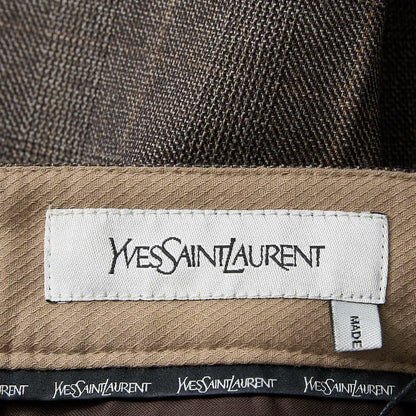 Saint Laurent Brown Checkered Drawstring Pants