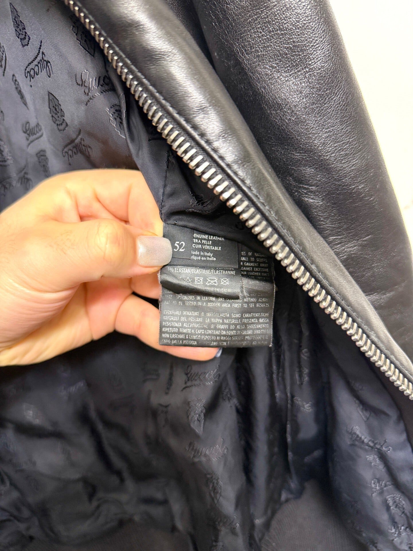 Gucci Red Green Striped Leather Jacket