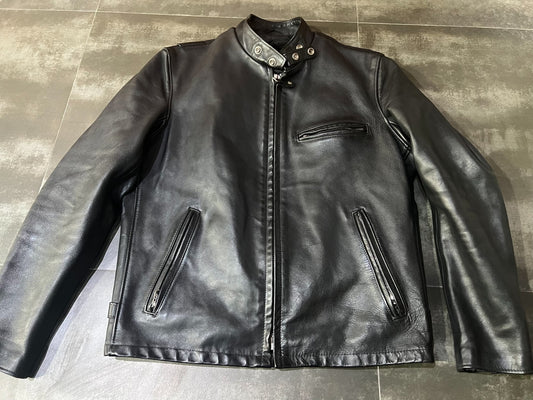 Schott NYC Classic Stand Collar Leather Jacket #641