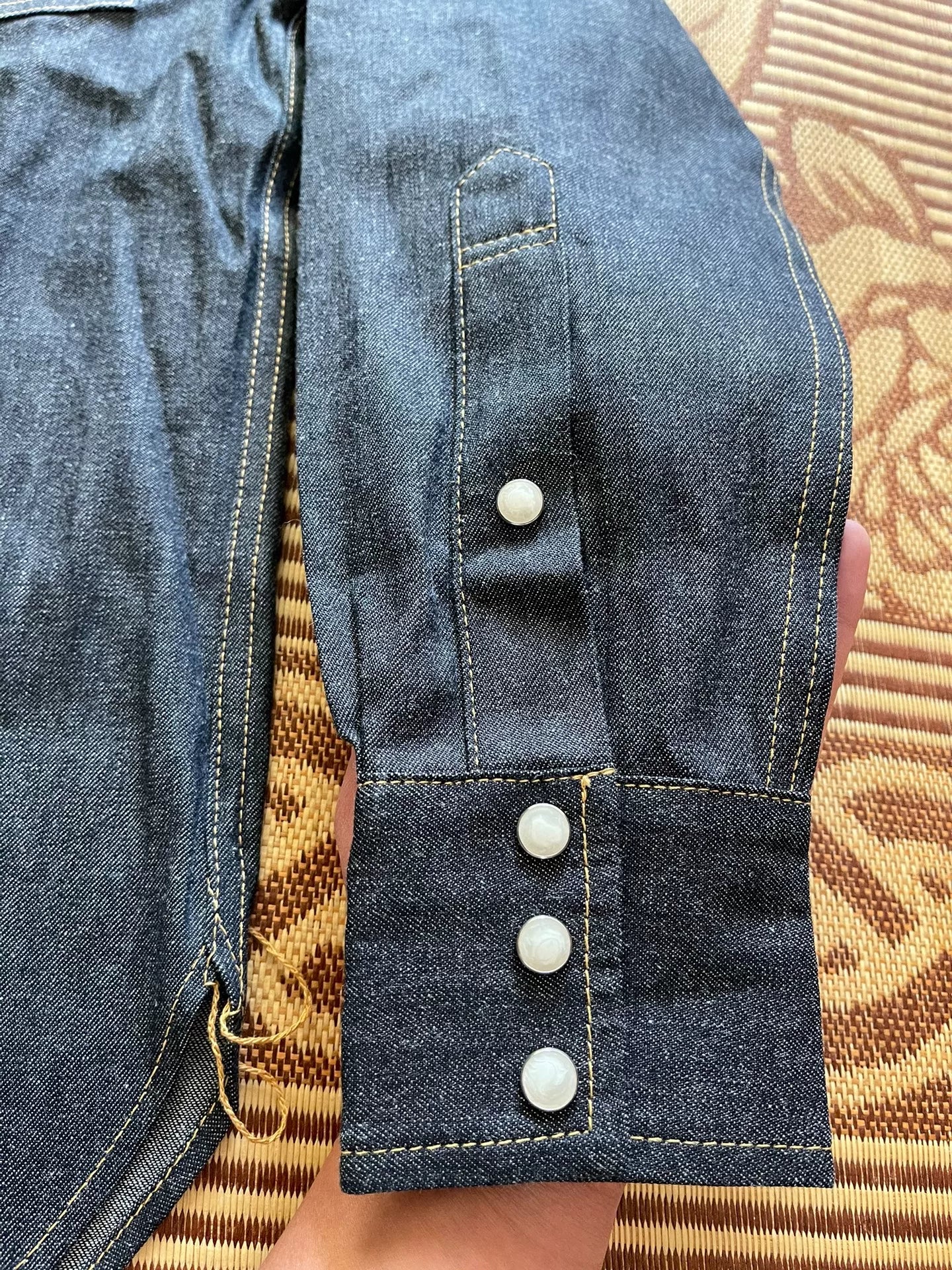 Joe McCoy Longhorn Western Denim Shirt