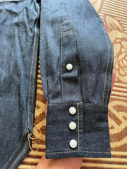 Joe McCoy Longhorn Western Denim Shirt