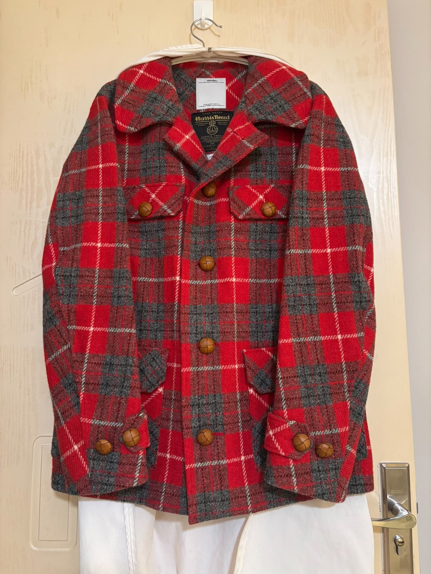 Visvim Harris Tweed Plaid Wool Coat