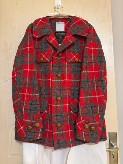 Visvim Harris Tweed Plaid Wool Coat