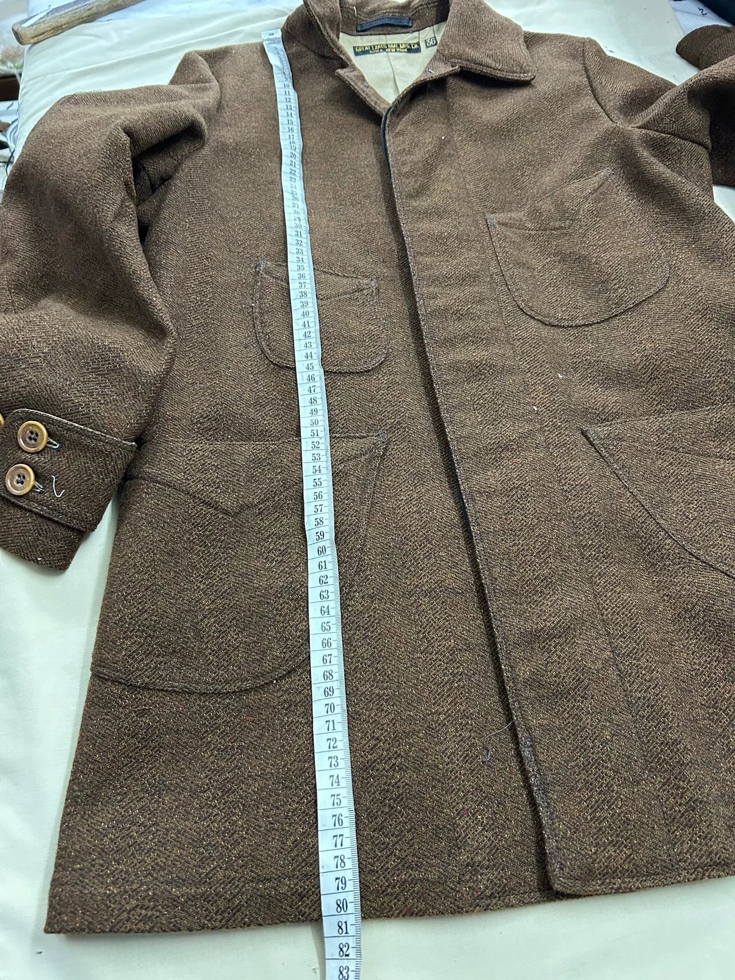 Freewheelers Bangor Wool Coat Brown Size 36