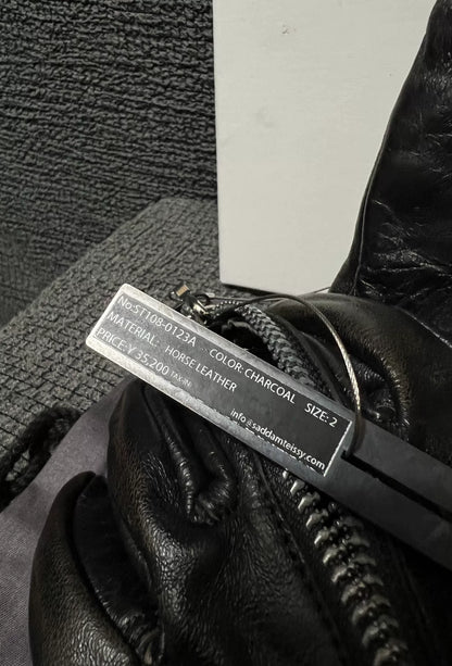 d hygen leather zip gloves with thumb opening