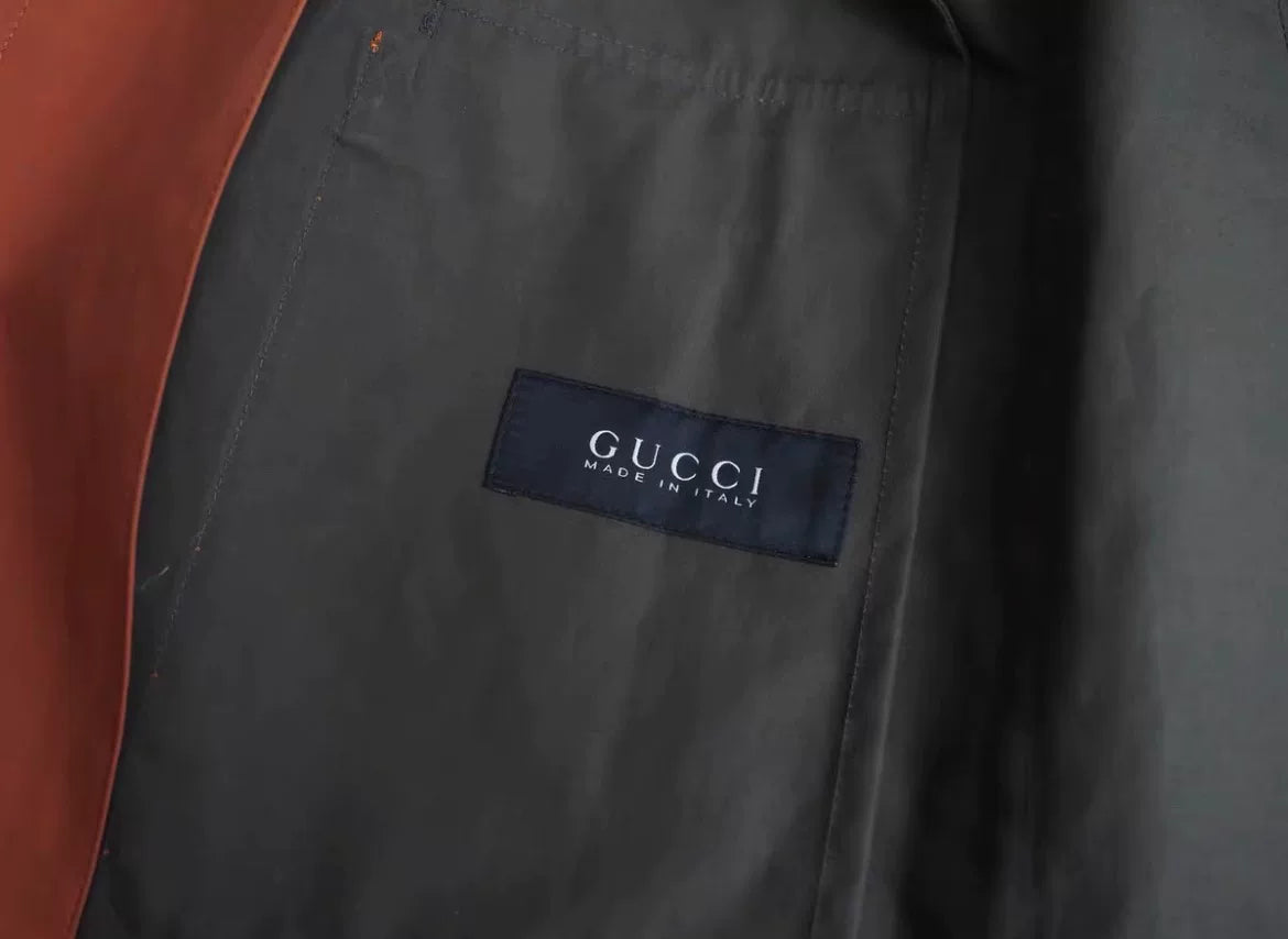 rare old gucci orange cotton blazer