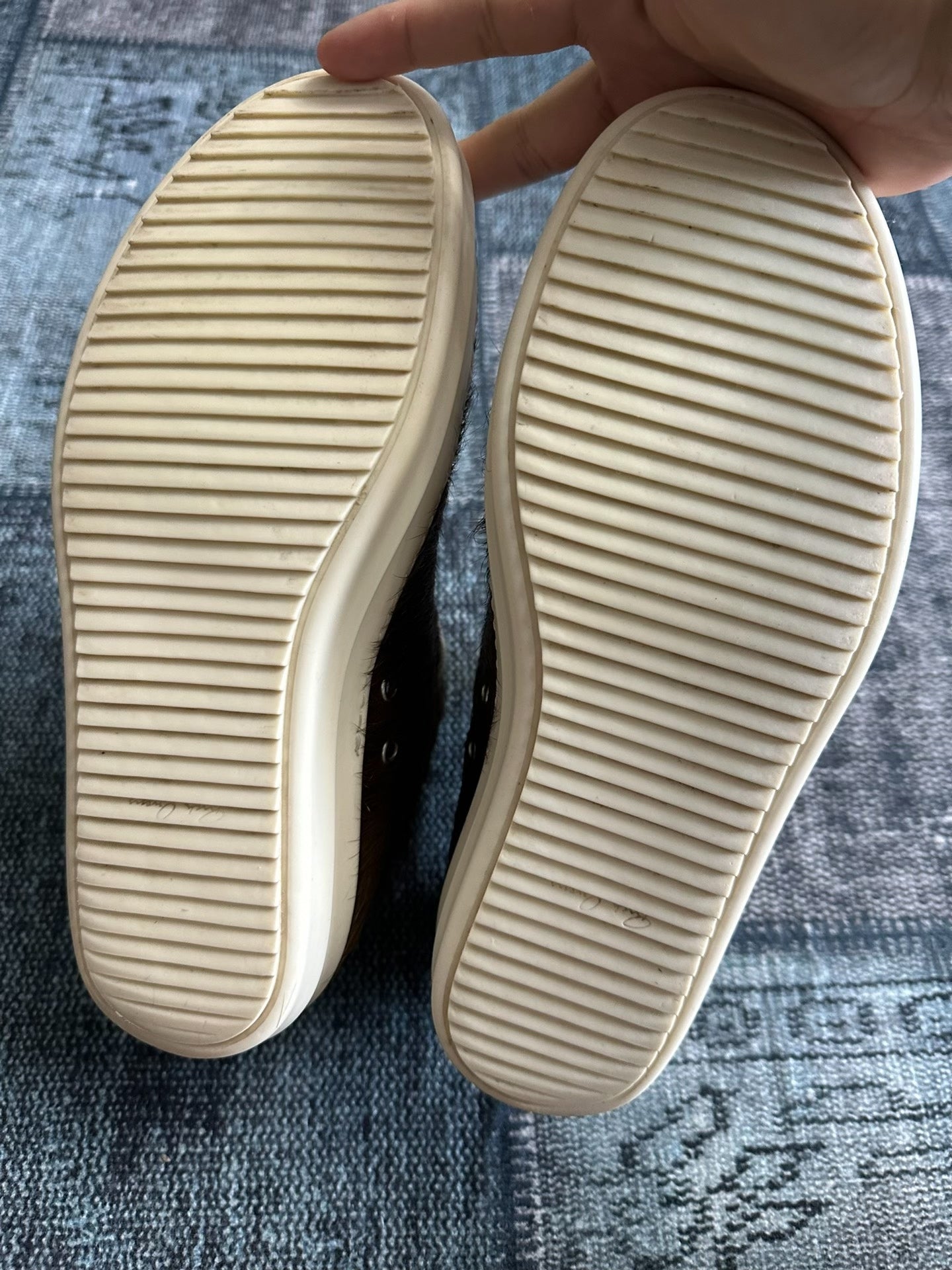 Rick Owens Main Line Brown Horsehair Low-Top 42
