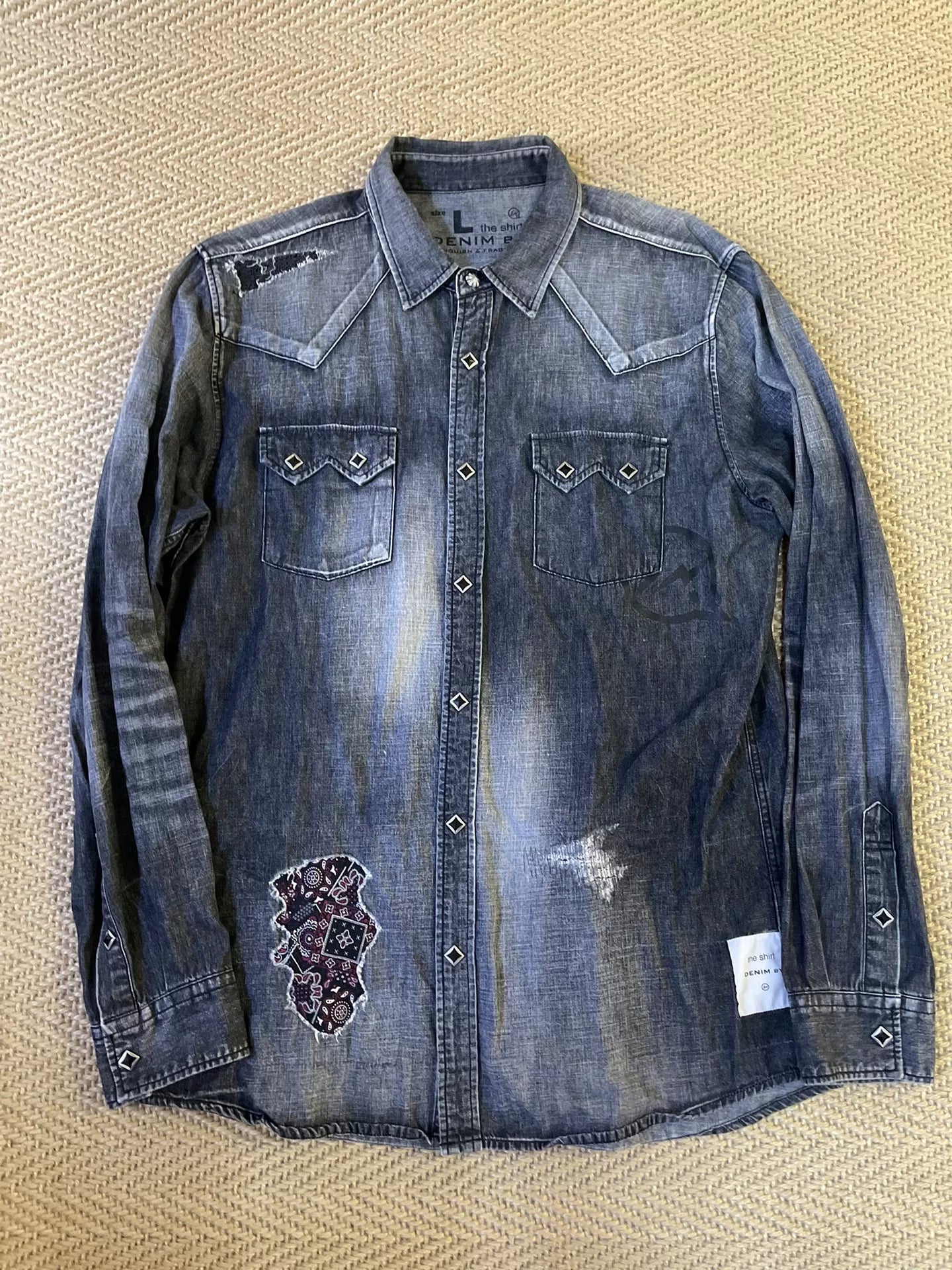 Vanquish & Fragment Denim Long Sleeve Shirt