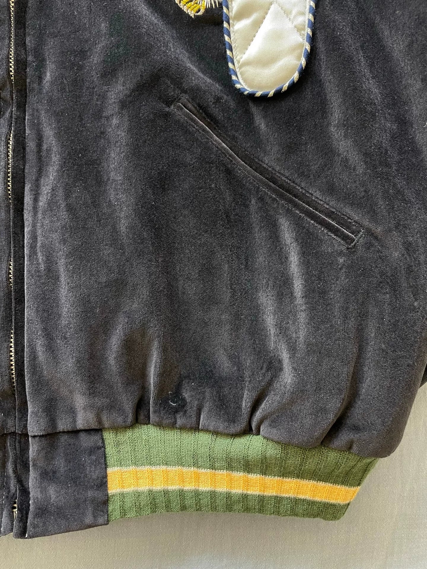 KAPITAL Velvet Patchwork Embroidered Jacket