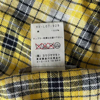 Yohji Yamamoto 2013SS Yellow Plaid Fringed Scarf