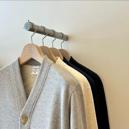 loopwheeler lw180 cardigan in leaf beige