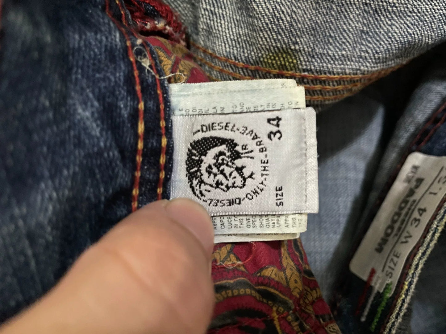 diesel wide-leg vintage denim pants