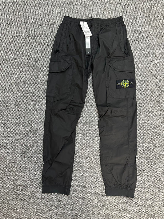 stone island black cargo pants with tags