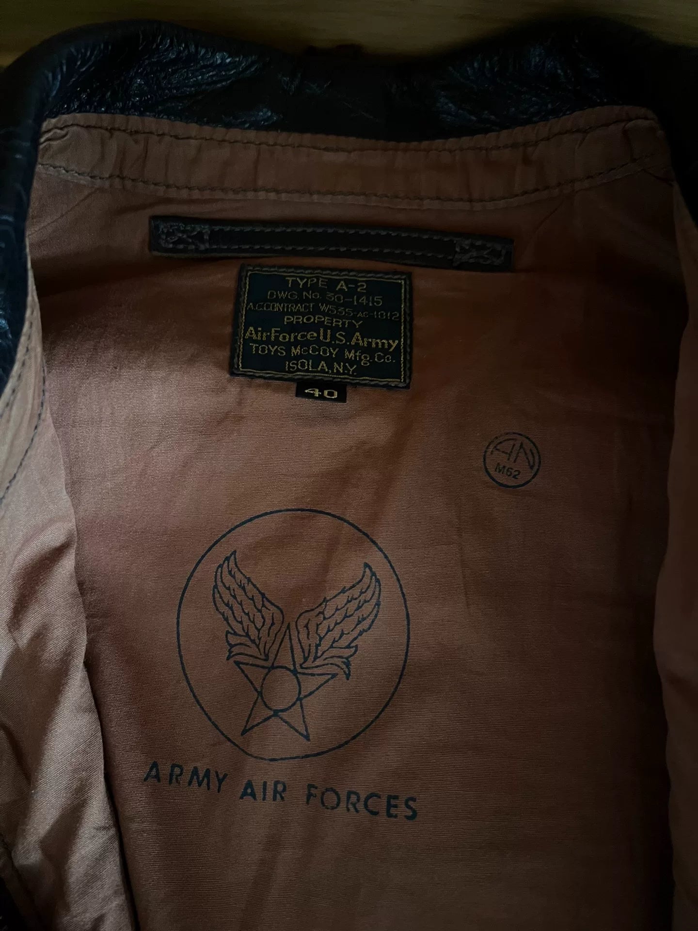 toys mccoy a2 flight jacket leather