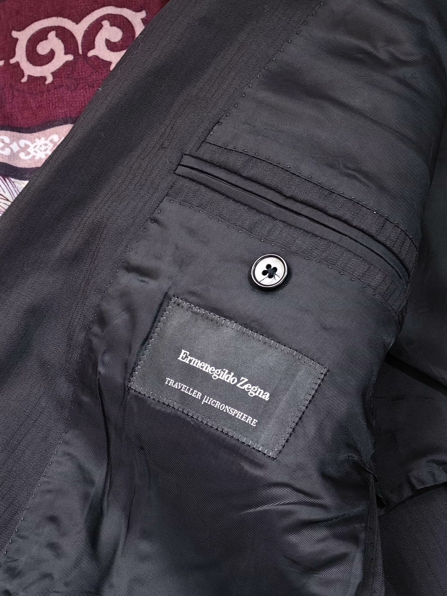 Zegna Wool Silk Blend Suit Jacket