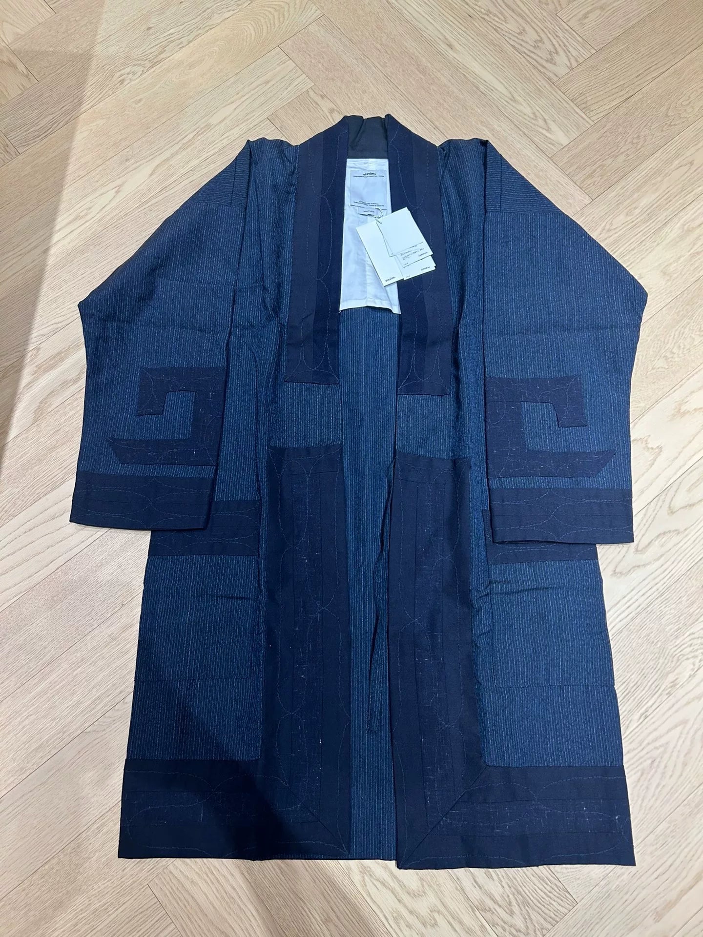 visvim ruunpe pinstripe coat