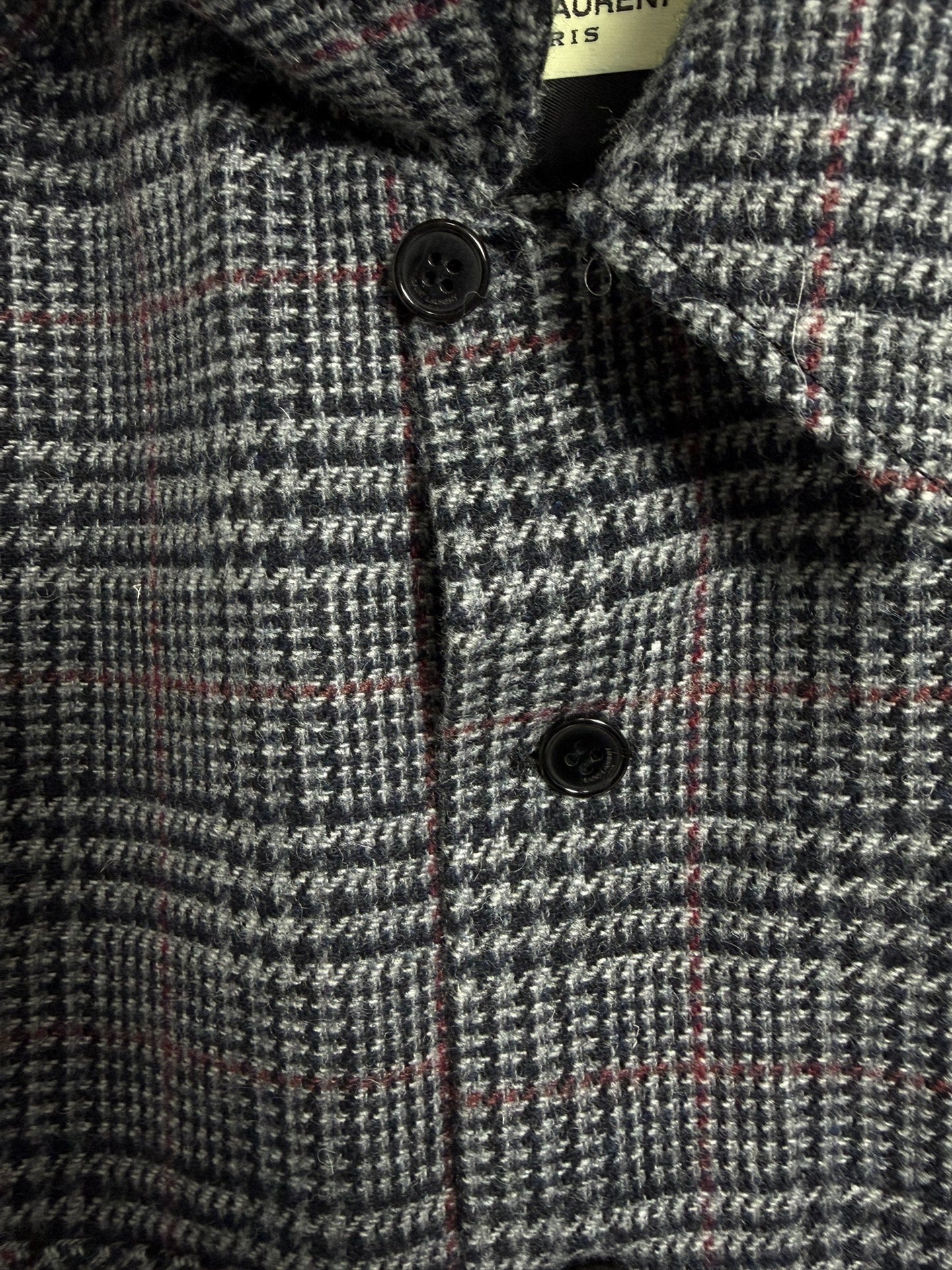 Saint Laurent 16FW Check Wool Overshirt